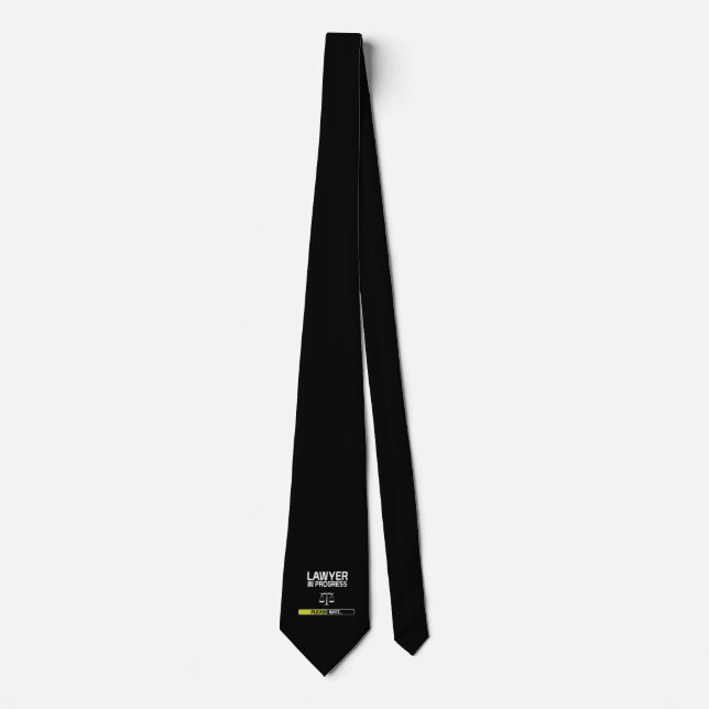 Lawyer In Progress Funny Law School Student Tie (Front)
