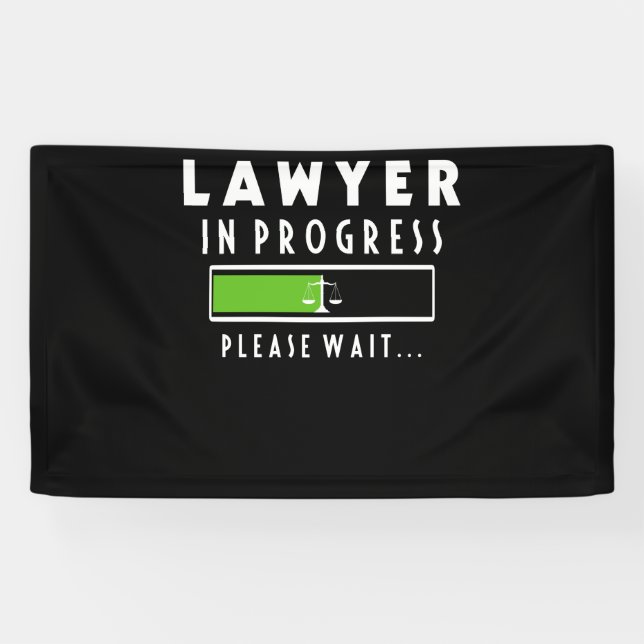 Lawyer In Progress Law School Student Tee Gift Banner (Horizontal)