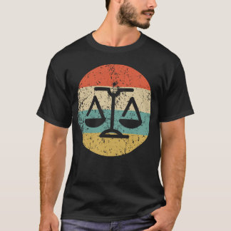 Lawyer Judge Retro Scale of Justice T-Shirt