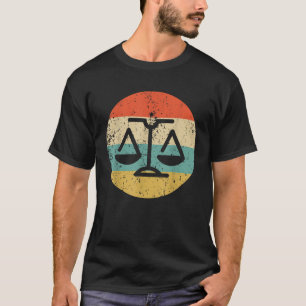 Lawyer Judge Retro Scale Of Justice T-Shirt