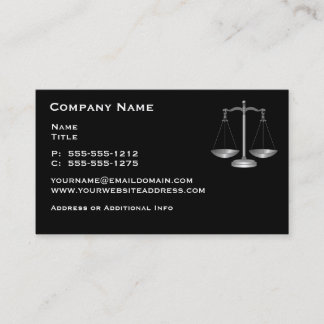 Lawyer Law Office Business Cards