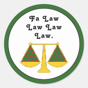 Lawyer Law Office Classic Round Sticker