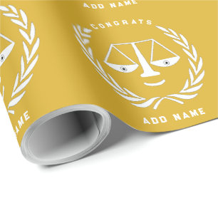 Lawyer Law School Grad Gift Wrapping Paper