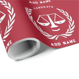 Lawyer Law School Grad Gift Wrapping Paper