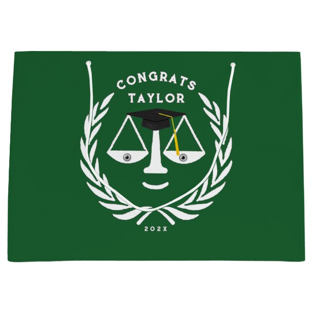 Lawyer Law School Grad Large Gift Bag (Front)