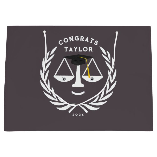 Lawyer Law School Grad Large Gift Bag (Front)