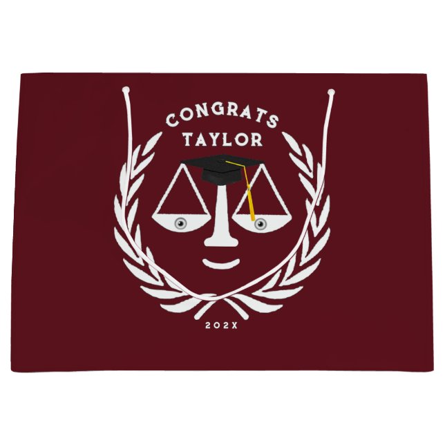 Lawyer Law School Grad Large Gift Bag (Front)
