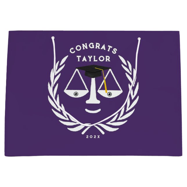 Lawyer Law School Grad Large Gift Bag (Front)