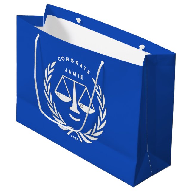 Lawyer Law School Grad Large Gift Bag (Front Angled)