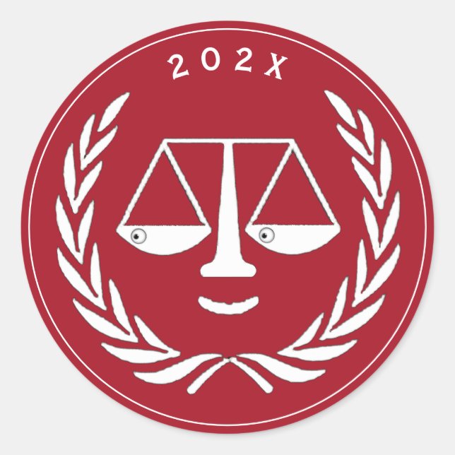 Lawyer Law School Graduation 2025 Classic Round Sticker (Front)