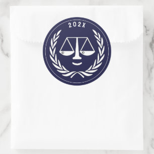 Lawyer Law School Graduation 2025 Classic Round Sticker