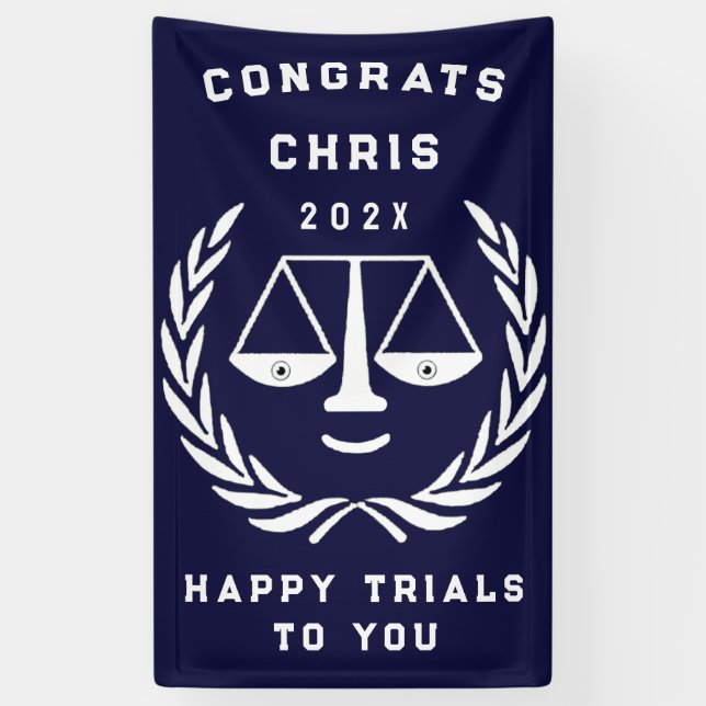 Lawyer Law School Graduation Banner (Vertical)