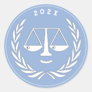 Lawyer Law School Graduation Graduate 2025 Classic Round Sticker
