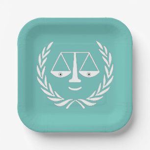 Lawyer Law School Graduation Paper Plates
