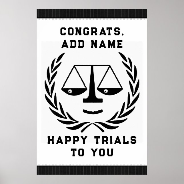 Lawyer Law School Graduation Poster (Front)