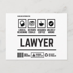 LAWYER LOGICAL REASONING AND DEVOURS COOALS POSTCARD