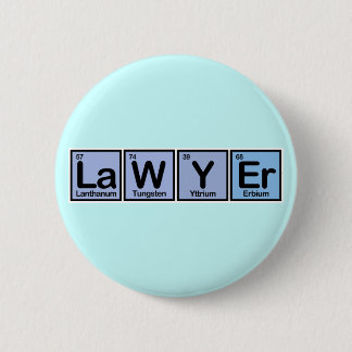 Lawyer made of Elements 6 Cm Round Badge