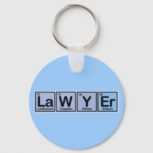 Lawyer made of Elements Key Ring