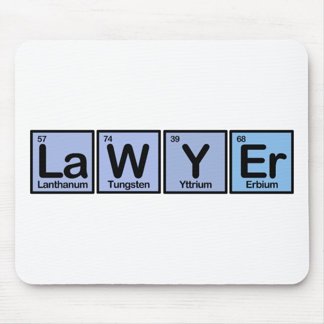 Lawyer made of Elements Mouse Mat (Front)