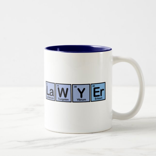 Lawyer made of Elements Two-Tone Coffee Mug (Right)