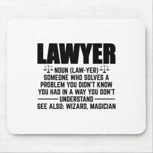 Lawyer Magician   Law Attorney Jura Student Gifts Mouse Mat