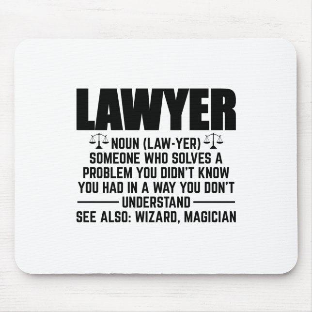 Lawyer Magician | Law Attorney Jura Student Gifts Mouse Mat (Front)