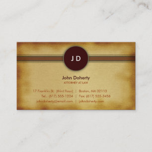 Lawyer Monogram   Attorney at Law Business Card