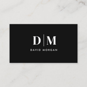 Lawyer Monogram Minimalist Simple Black  Business Card
