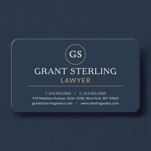 Lawyer Navy Blue Professional Business Card