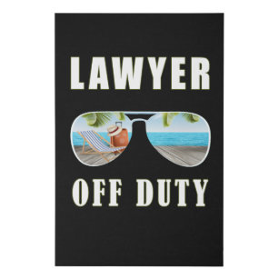 Lawyer off duty sunglasses palm beach vacation faux canvas print