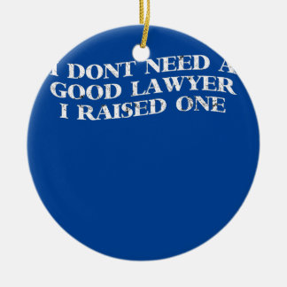 Lawyer Parents Father Mother Funny Father's Day Ceramic Tree Decoration