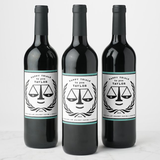 Lawyer Party Gift Wine Label (Bottles)