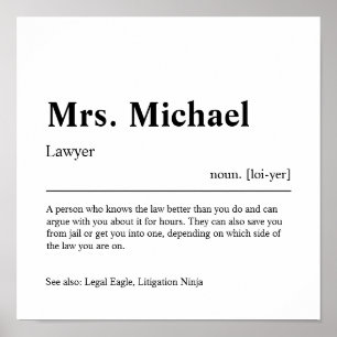 Lawyer Personalized Gift Poster