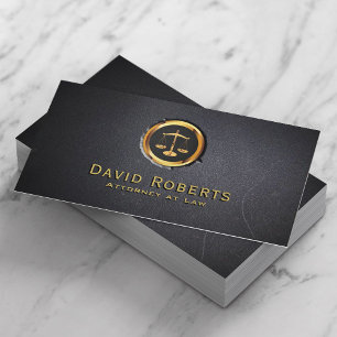 Lawyer Professional Gold Scale Logo Black Business Card