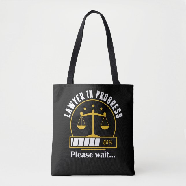 Lawyer progress Funny Lawyer Loading Tote Bag (Front)