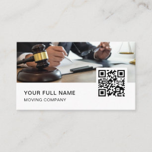 Lawyer QR Code Logo Social Media Business Card