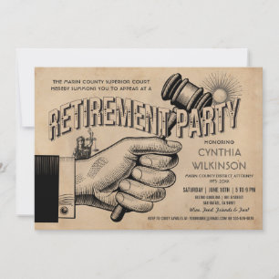 Lawyer Retirement Invitation - Party Vintage Retro