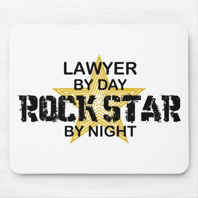 Lawyer Rock Star by Night Mouse Mat (Front)