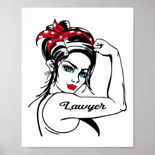 Lawyer Rosie The Riveter Pin Up Poster