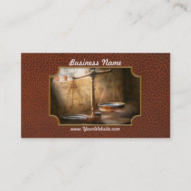 Lawyer - Scale - Balanced law Business Card (Front)