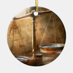 Lawyer - Scale - Balanced law Ceramic Tree Decoration