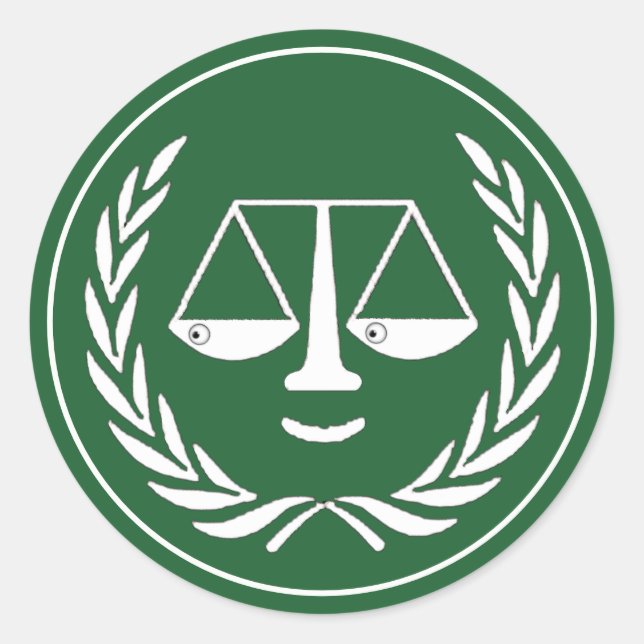 Lawyer Scales of Justice Classic Round Sticker (Front)