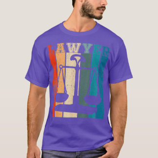 Lawyer Scales of Justice Retro Lawyer T-Shirt
