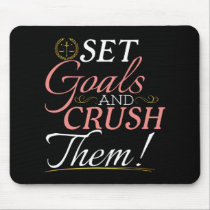 Lawyer Scales of Justice - Set Goals Crush Them Mouse Mat