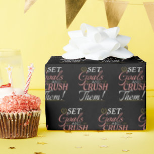 Lawyer Scales of Justice - Set Goals Crush Them Wrapping Paper