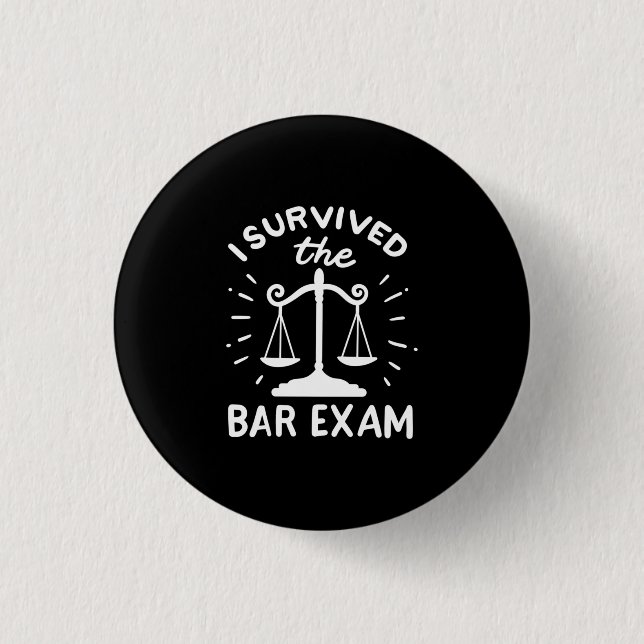 Lawyer Survived The Bar Exam 3 Cm Round Badge (Front)