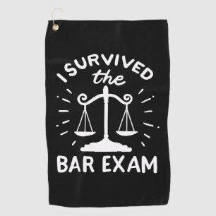 Lawyer Survived The Bar Exam Golf Towel