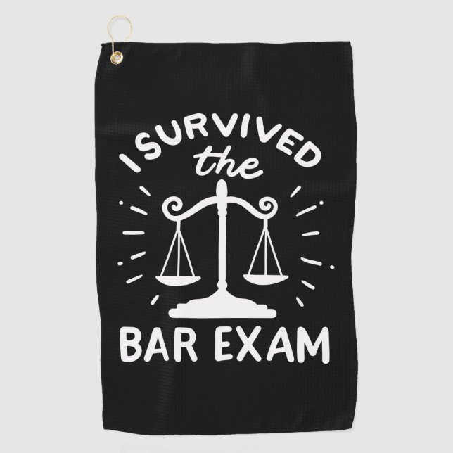 Lawyer Survived The Bar Exam Golf Towel (Front)