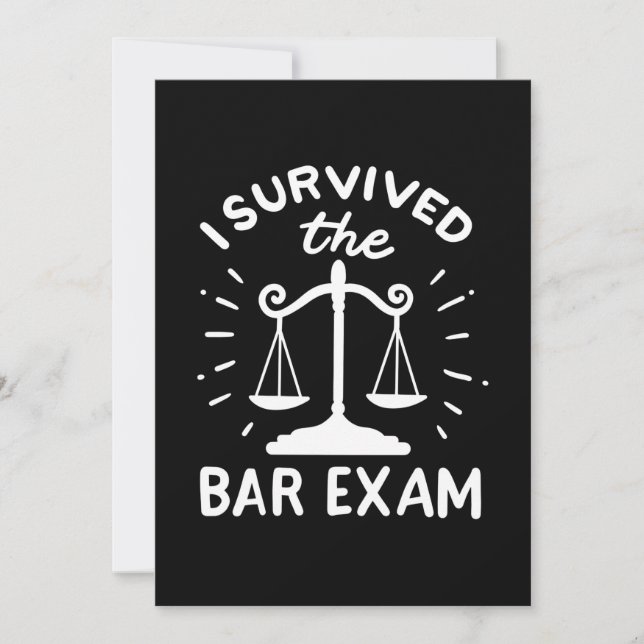 Lawyer Survived The Bar Exam Invitation (Front)