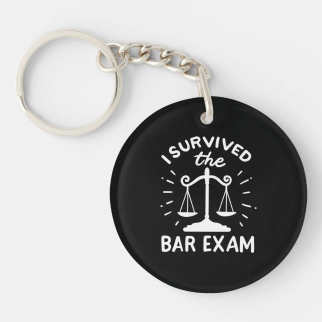 Lawyer Survived The Bar Exam Key Ring (Front)
